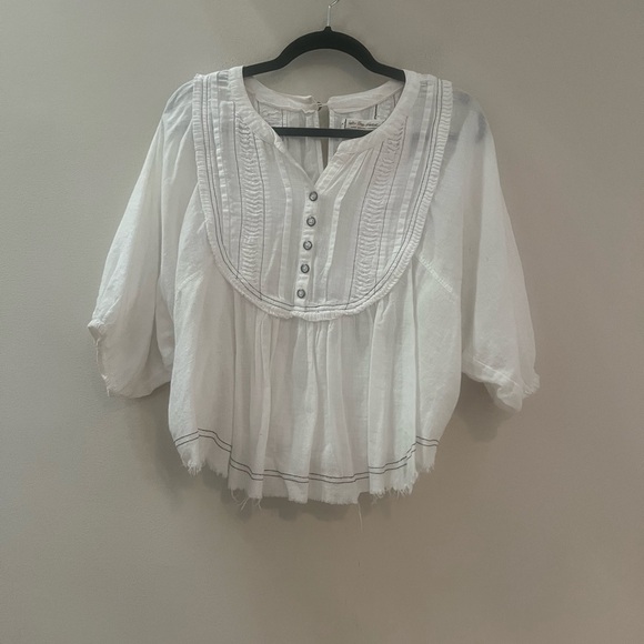 We The Free White Peasant Blouse - Picture 3 of 10